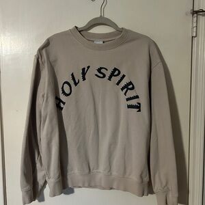 Beige 'Holy Spirit' Sweatshirt- Kanye Sunday Service